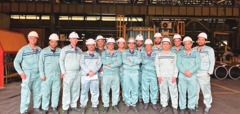 ثبت رکورد روزانه تولید کلاف سرد در خط کورکتیو ۳ نورد سرد فولاد مبارکه